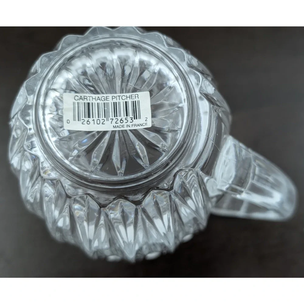 Vintage Cristal D'Arques Durand Carthage Crystal Pitcher France 48OZ in Box
